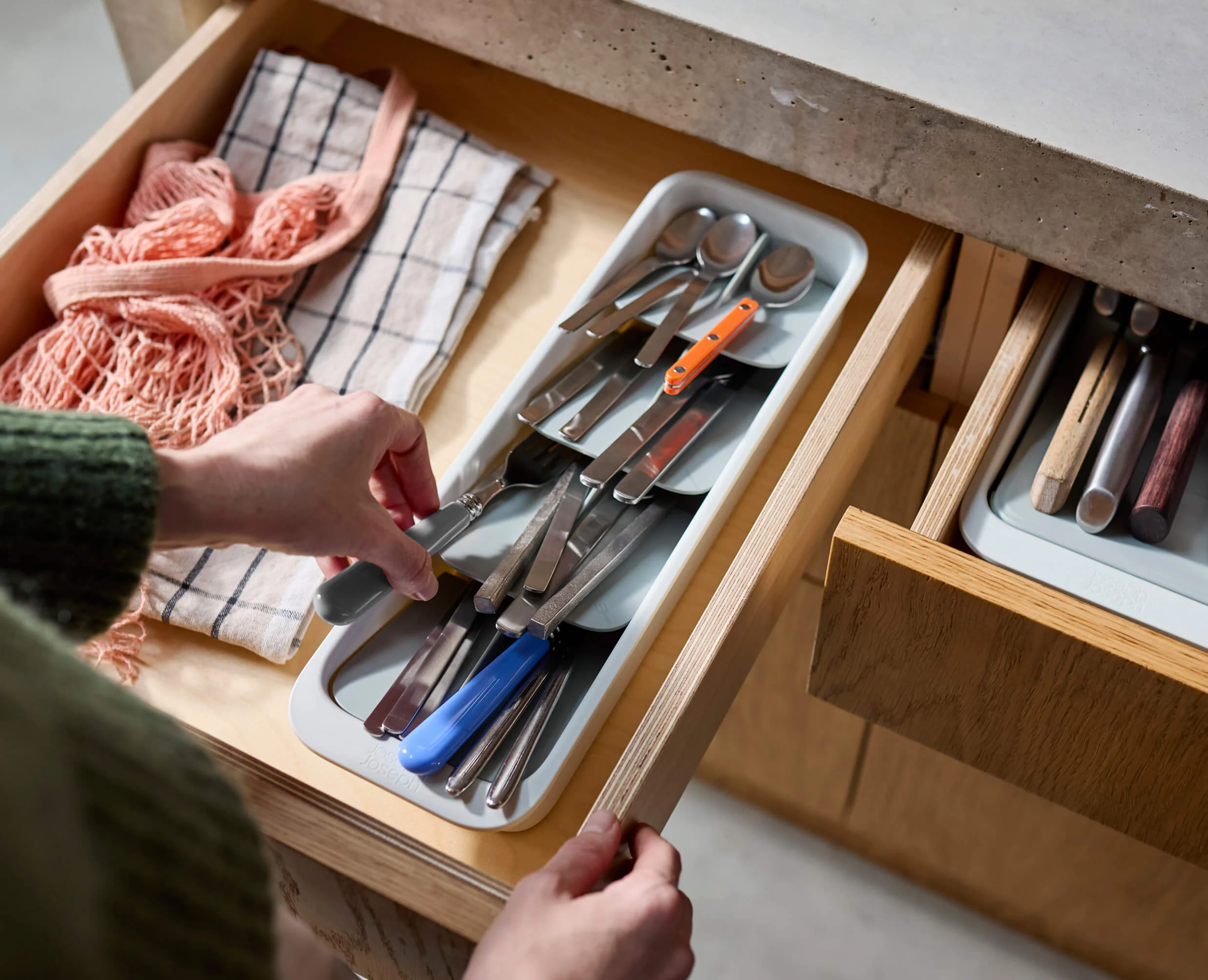 2-piece DrawerStore™ Cutlery & Knife Organiser Set - Image 4