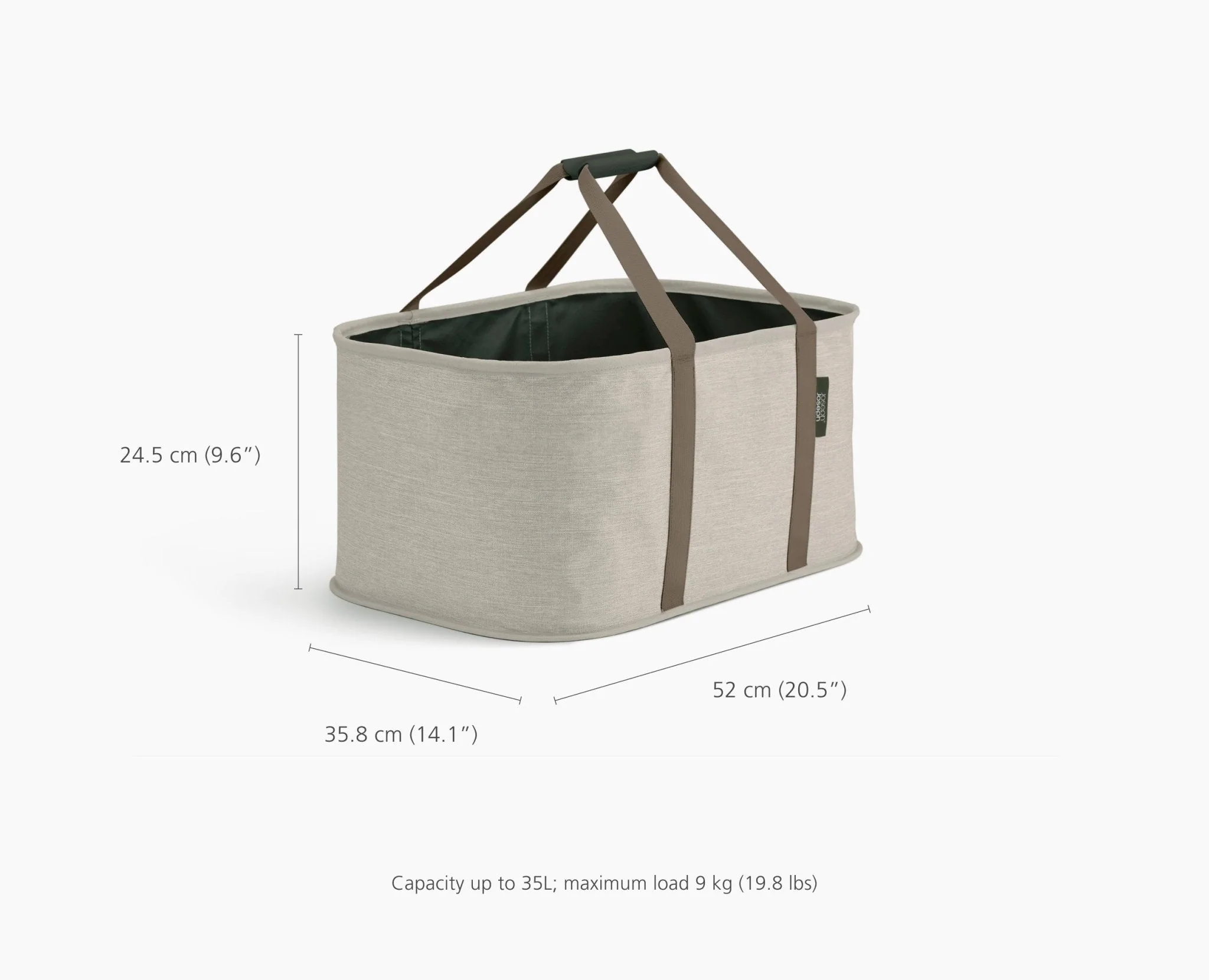 2-piece Ecru Tota 90L & Hold-All Laundry Basket Set - Image 8