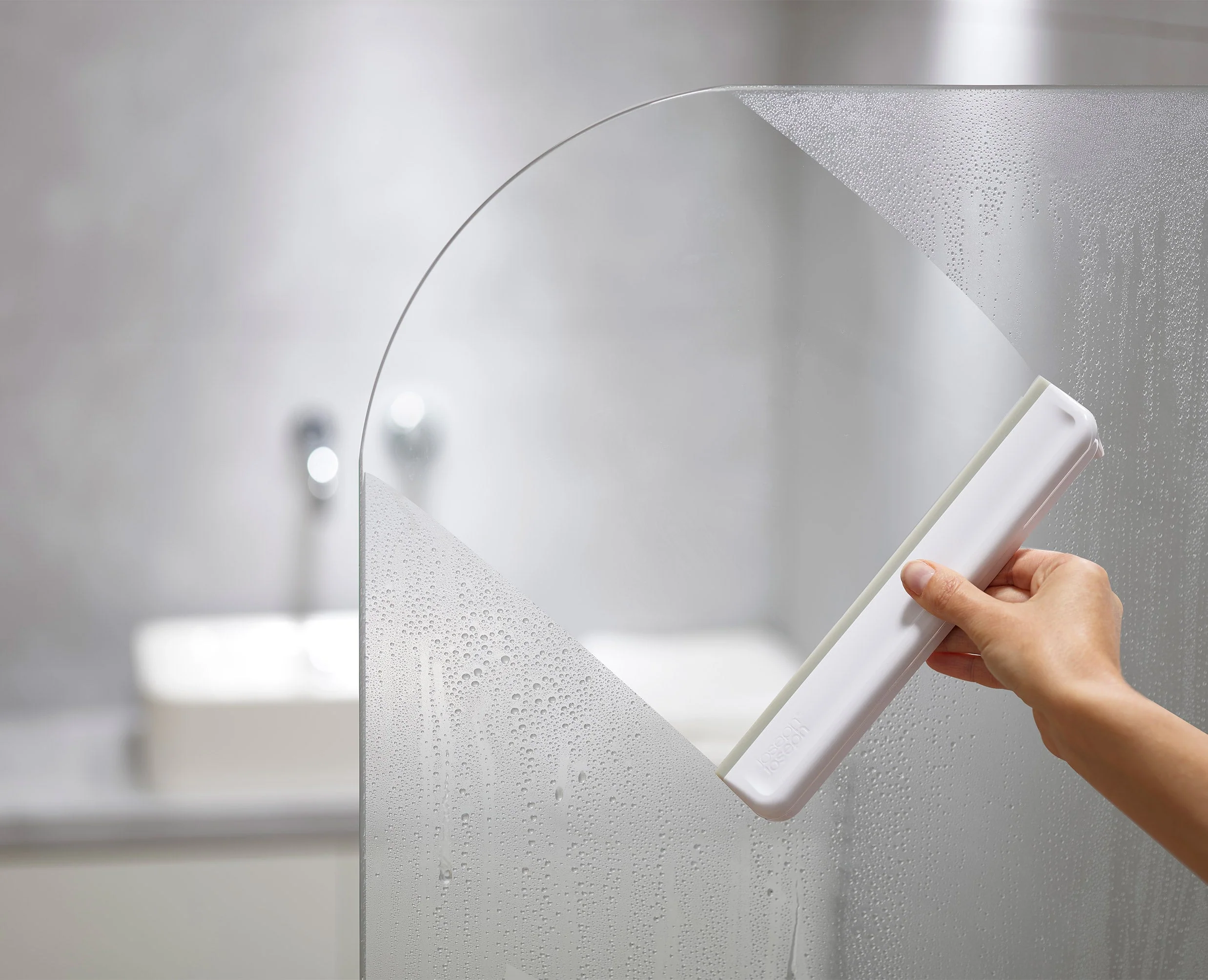 EasyStore™ Pack of 2 Light Grey Shower Squeegees - Image 2