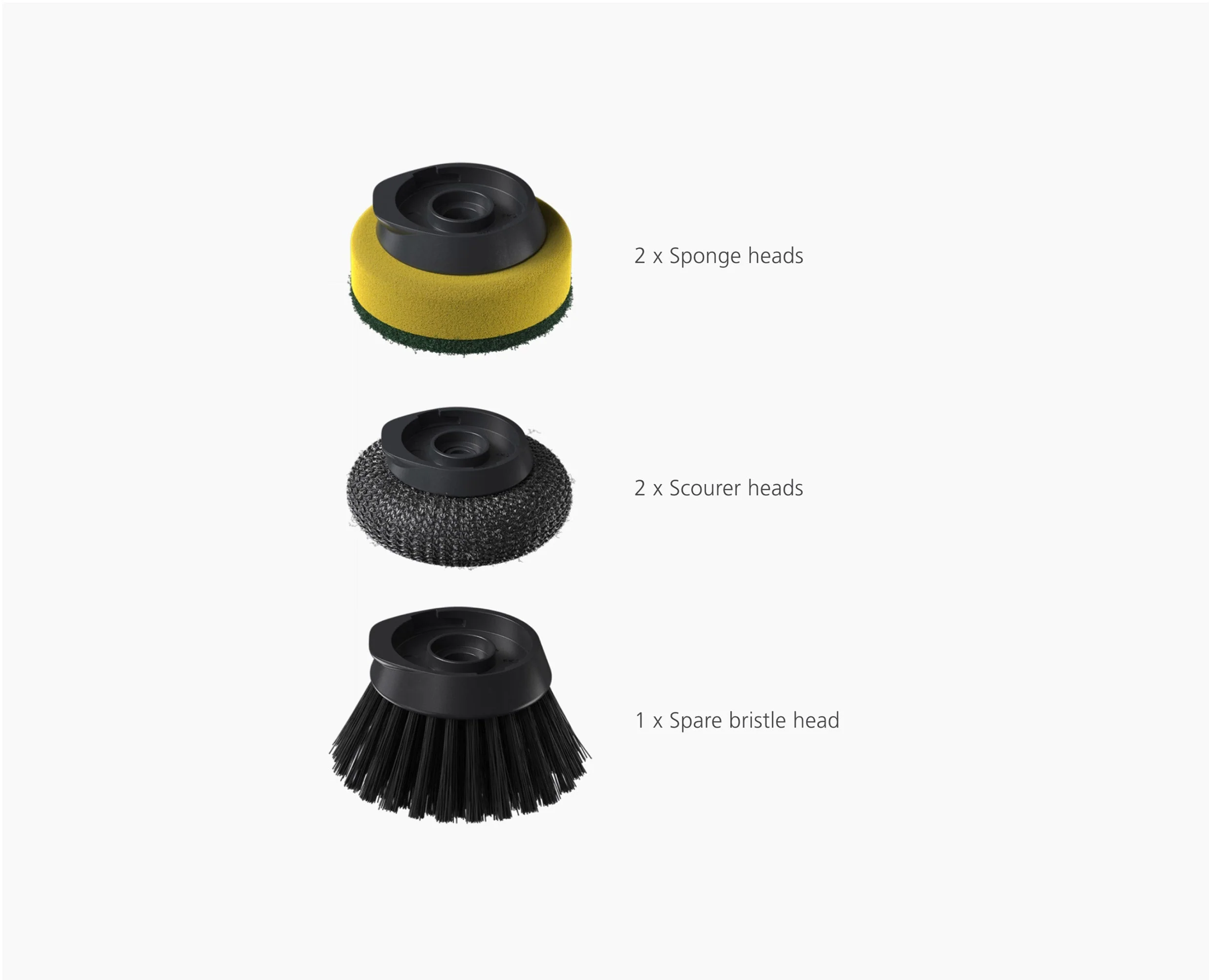 SinkTech™ Washing-Up Brush with Replacement Head & Extra Heads - Image 9