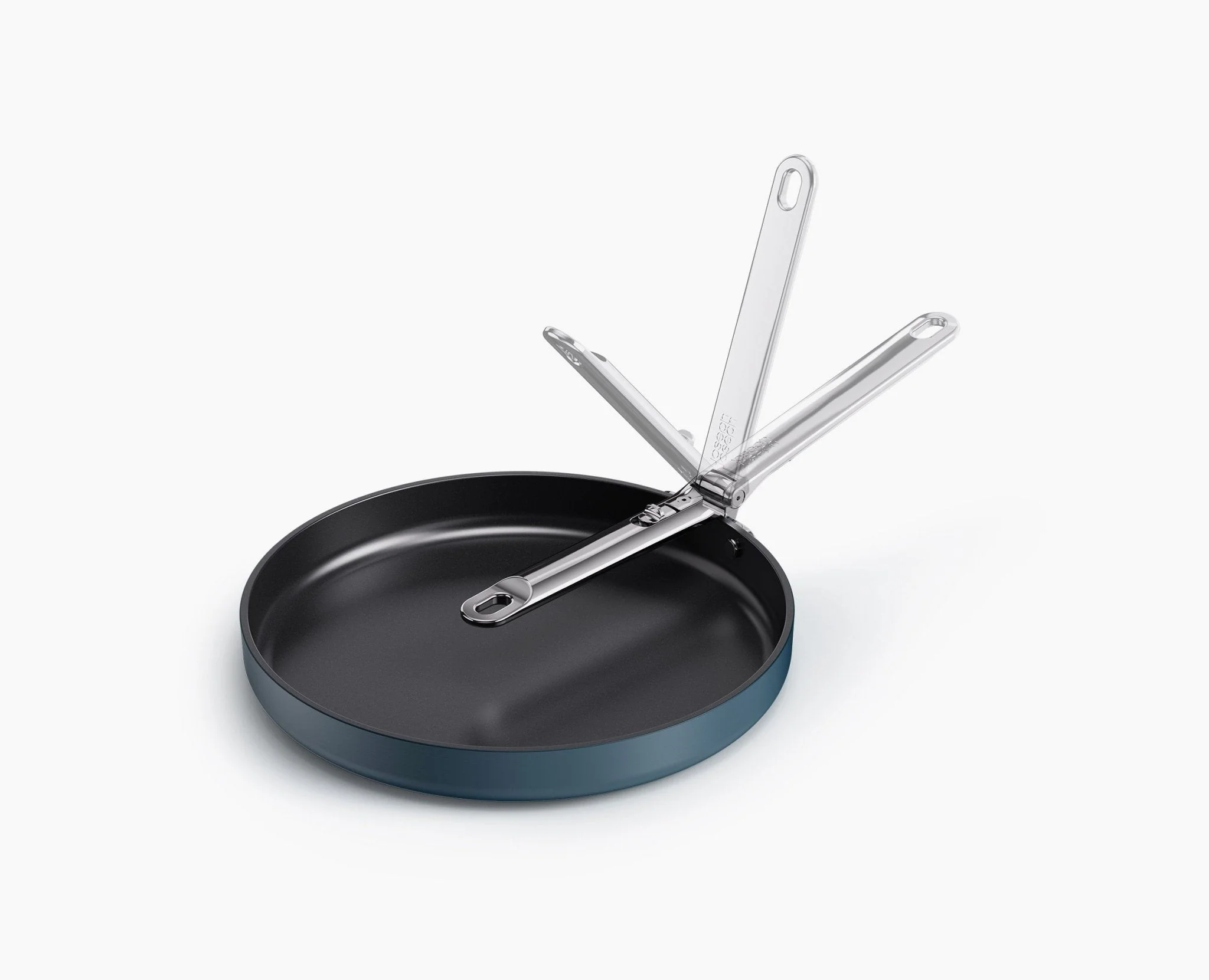 Space Folding Handle Non-Stick 30cm Blue Shallow Frying Pan
