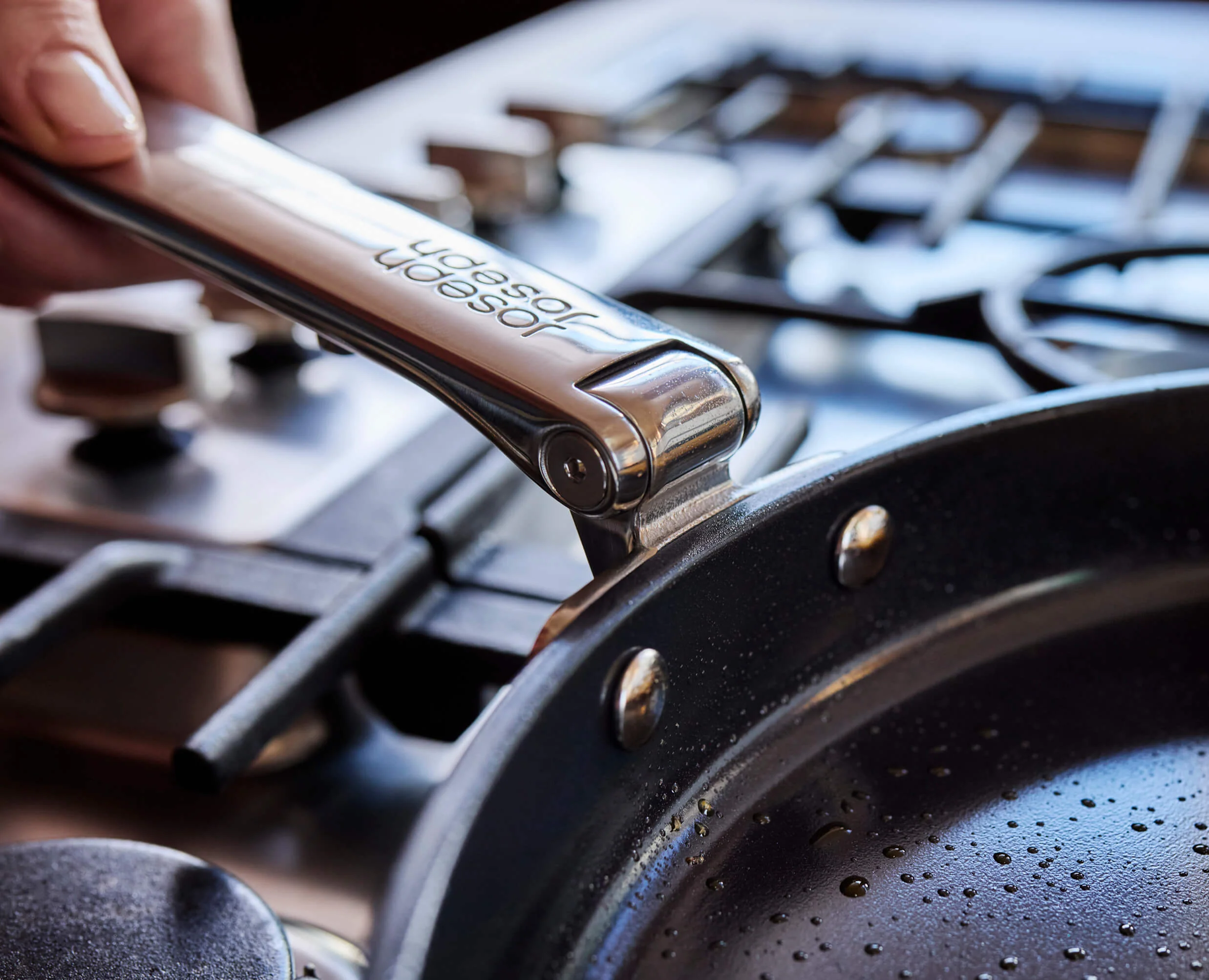 Space Folding Handle Non-Stick 30cm Blue Shallow Frying Pan - Image 5