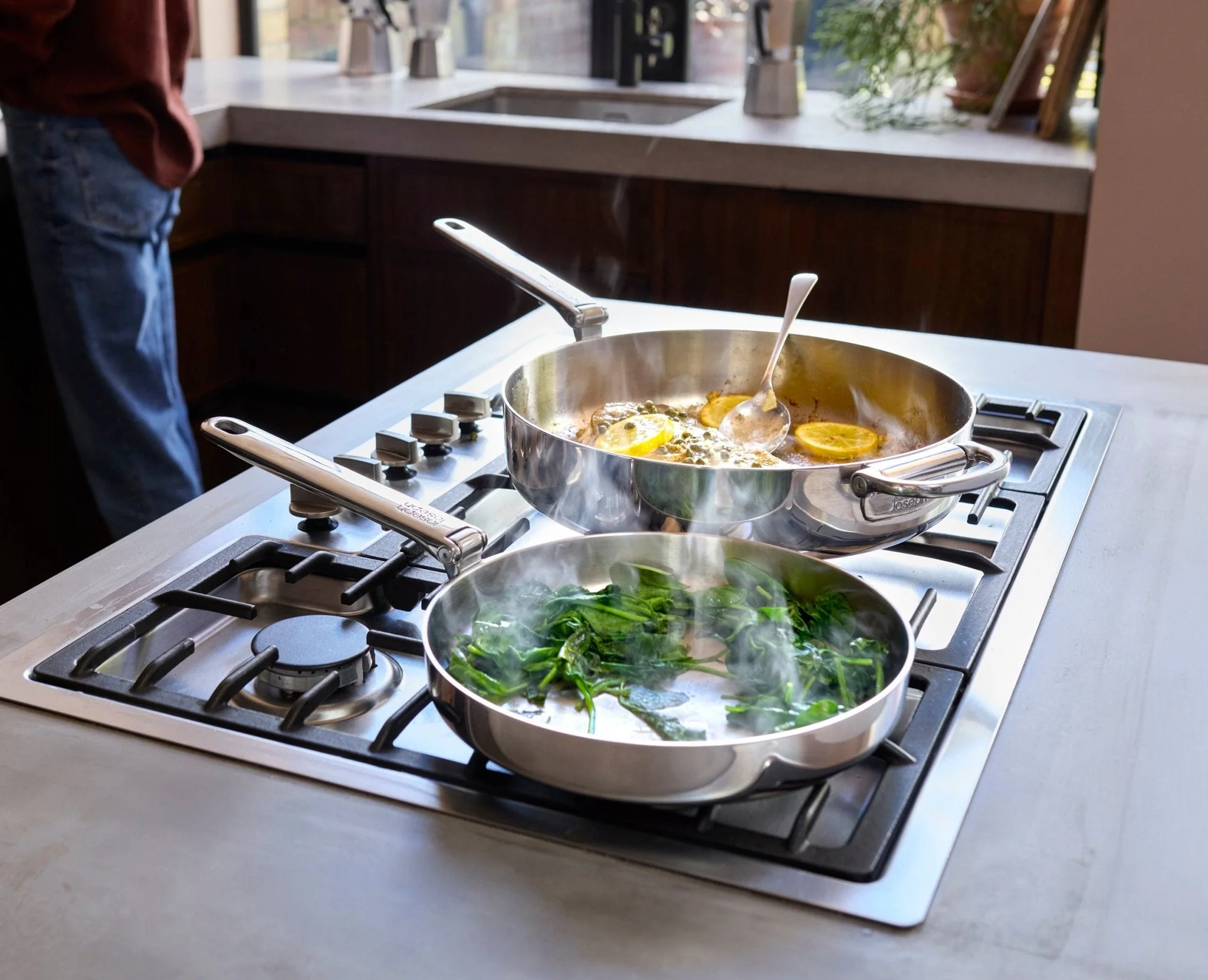 Space Steel Folding Handle 24cm Frying Pan - Image 2